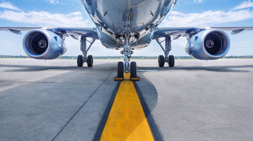 Aircraft view from belly