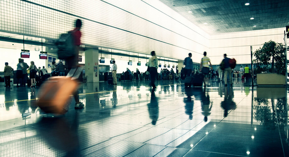 People in an airport