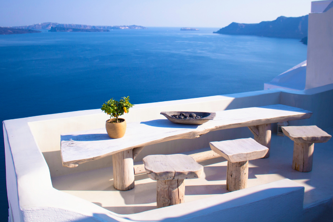 Greek Island Hotel Terrace