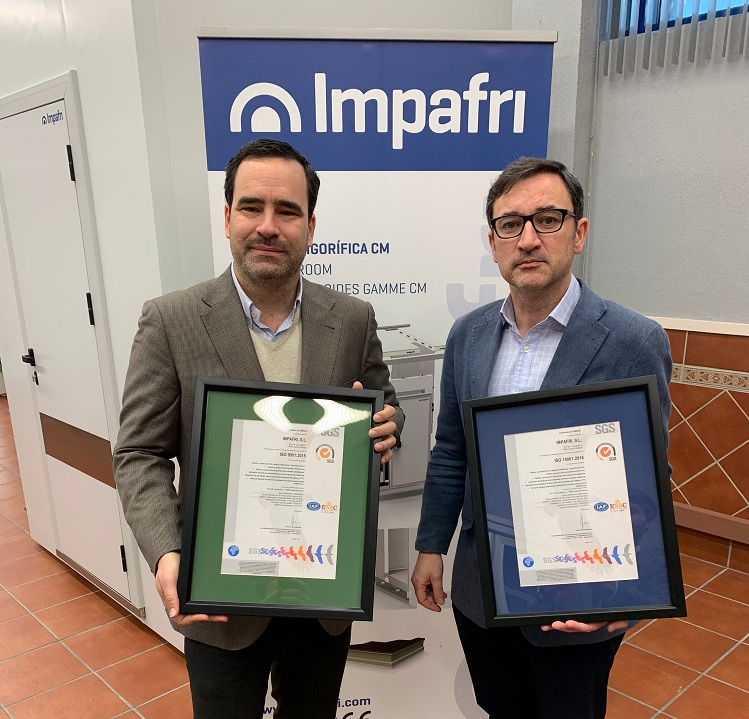Impafri recibe los certificados ISO9001 e ISO14001 por parte de SGS