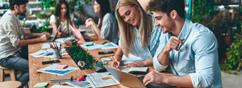 Dos personas trabajando